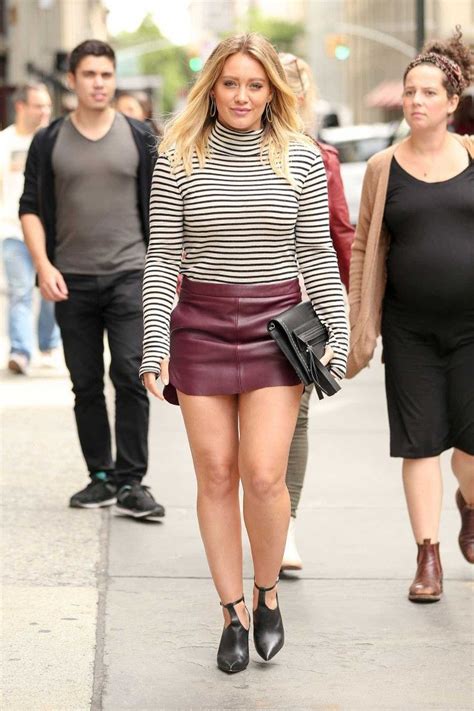 pin by account suspended on hilary duff short leather