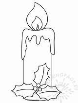 Christmas Candle Coloring Pages Choose Board sketch template