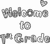 Coloring Pages Grade Welcome First School Back Printable sketch template