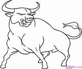 Cartoon Bulls sketch template