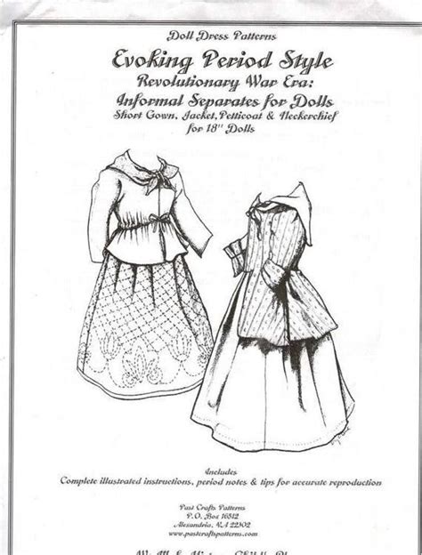 image result for 18th century short gown 18 inch doll clothes pattern