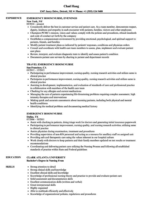 sample er nurse job description resume resume templates er nurse