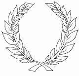 Laurel Badge Wreath sketch template