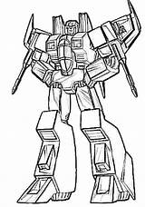 Starscream Transformers sketch template