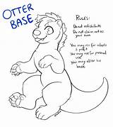 Otter Anthro P2u Deviantart sketch template