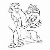 Ice Age Coloring Pages Manny Diego Tony Fast Toddler Cute sketch template