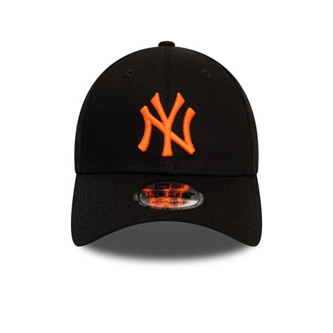 york yankees essential orange logo forty cap  era cap