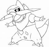 Pokemon Fraxure Coloring Pages Mega Drawings Morningkids sketch template