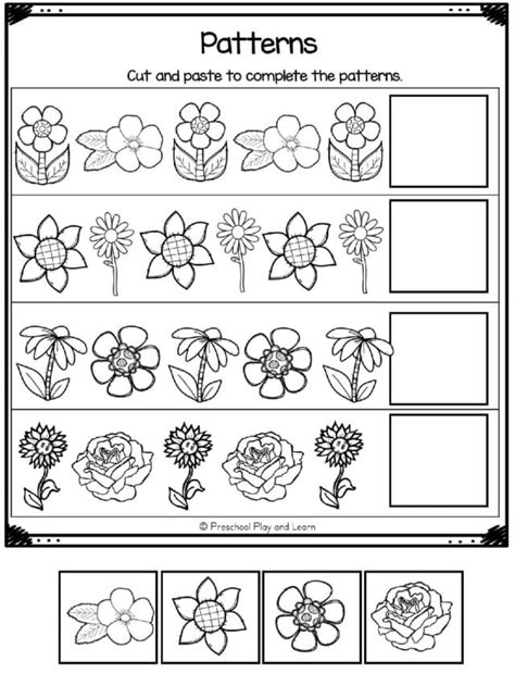printable flower worksheets  preschool  kindergarten
