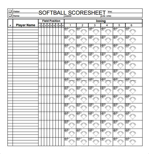 printable lineup cards softball