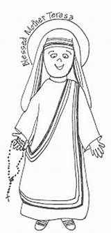 Teresa Mother Coloring Pages Saints Bl Radiant Him Look Blessed Saint Anne Template sketch template
