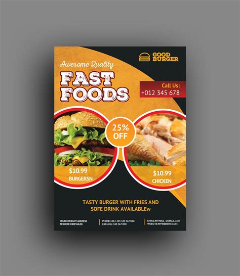 fast food cafe professional flyer template food fast food food poster