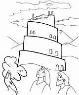 Babel Tower Coloring Pages Clipart Bible Sheets Kids Library Color Popular sketch template