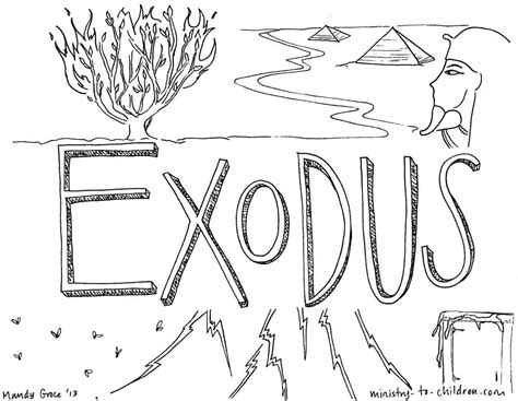 book  exodus bible coloring page  children