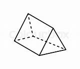 Triangular Prism Prisme Prisma Geometric Geometrica Triangulaire Driehoekig Triangolare Dashed Projection Geometrie Geometrisch Cijfer Géométrique Rectangle Fresnel Shapes Geometry Colourbox sketch template
