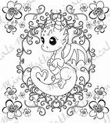 Coloring Pages Dragon Adult Mythical Cute Creature Creatures Printable Kids Animal Choose Board Etsy Disney sketch template