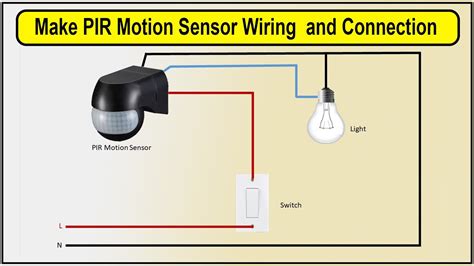pir motion sensor wiring  connection pir motion sensor youtube