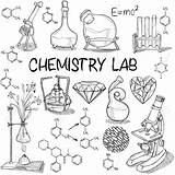 Chemistry Drawing Lab Science Sketch Equipment Drawn Laboratory School Vintage Hand Vector Set Doodle Doodles Illustration Coloring Back Stock Pages sketch template