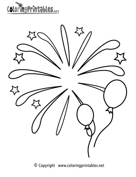 fireworks coloring page   holiday coloring printable