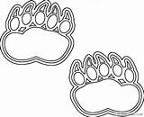 Bear Coloring Paw Template Print Footprint sketch template