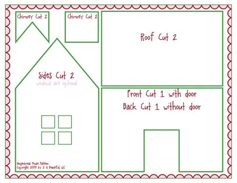 gingerbread house patterns gingerbread house template printable