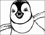Happy Penguin sketch template