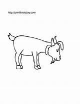 Farm Printable Coloring Animal Cut Pages Animals Goat Stencil Outs Cutouts Kids Color Crafts Grass Make Print Printthistoday Paste Popular sketch template