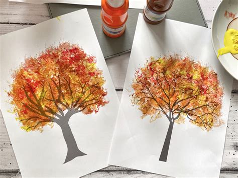 autumn tree crafts  printable  real mum reviews