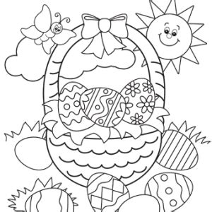 printable easter coloring pages  preschoolers toddlers students