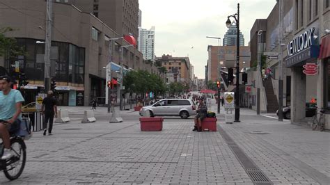 street  downtown montreal  stock video