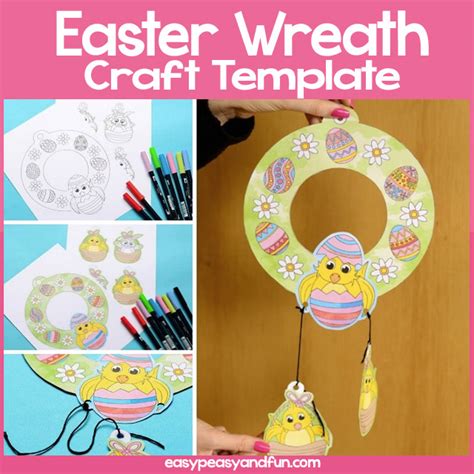 easter wreath craft template easy peasy  fun membership