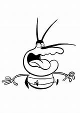 Oggy Cockroaches Coloring Pages Dee Kids Cockroach Clipart Cliparts Color Print Online Printable Library Getcolorings Hellokids sketch template