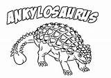 Ankylosaurus sketch template