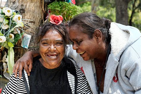 Two Aboriginal Women Outdoors By Stocksy Contributor Gary Radler