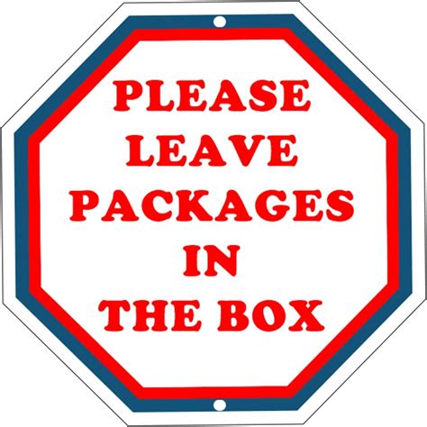 package delivery instructions sign leave packages   box sign