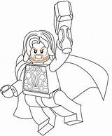 Coloring Lego Pages Avengers Thor Spiderman Rocks Choose Board sketch template