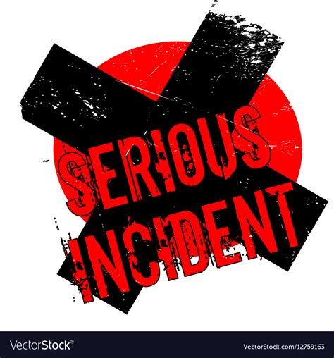 incident rubber stamp royalty  vector image