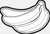 Pisang Mewarnai Putih Hitam Kartun Buah Sketsa Banana sketch template