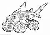 Monster Blaze Truck Coloring Shark Pages Machines Printable 140k 1280px Resolution Info Type  Size Jpeg sketch template