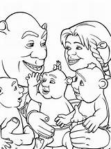 Shrek Coloring Pages Family Babies Cat Clipart Color Members Library Draw Getcolorings sketch template