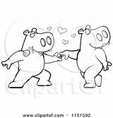 Hippo Clipart Cartoon Biting Amorous Character Rose Dancing Coloring Vector Female Thoman Cory Outlined Royalty Pink 2021 sketch template