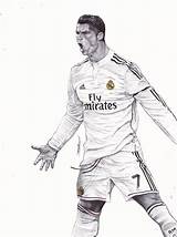 Ronaldo Drawing Cristiano Pen Sketch Ballpoint Madrid Real Draw Sketches Cr7 Fifa Drawings Soccer Football Deviantart Behance sketch template