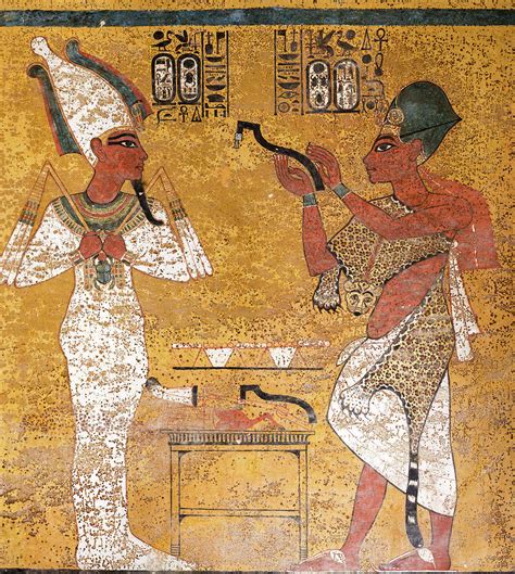 tomb  tutankhamun wall decorations painting  egyptian history