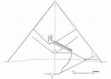 Pyramide Gizeh Piramide Querschnitt Colorare Cheops Malvorlage Doorsnede Cheopspyramide Giza Kleurplaat Ghiza Tranche Ausmalbild Durchschnitt Coloring Pyramid Disegni sketch template