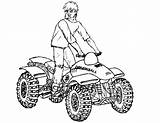 Quad Atv Vtt Coloriages Colorier Moto Transporte Fois Imprimé sketch template
