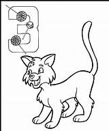 Numbers Cats Coloring Pages sketch template