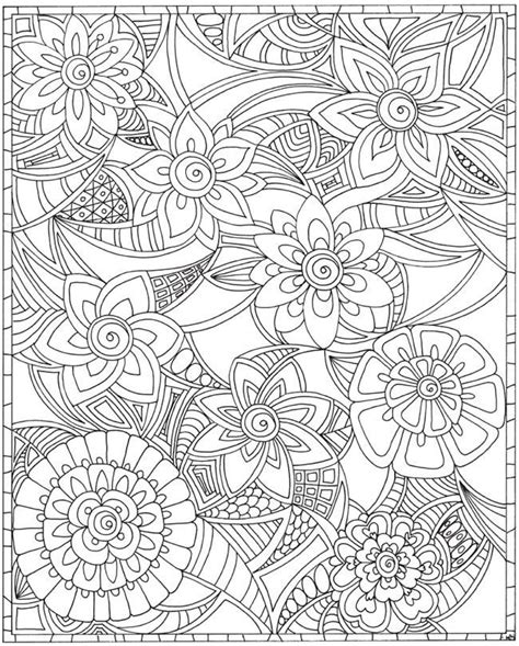 flower abstract printable coloring pages  adults lalocades