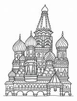 Basils Catedral Basilio Rusia sketch template