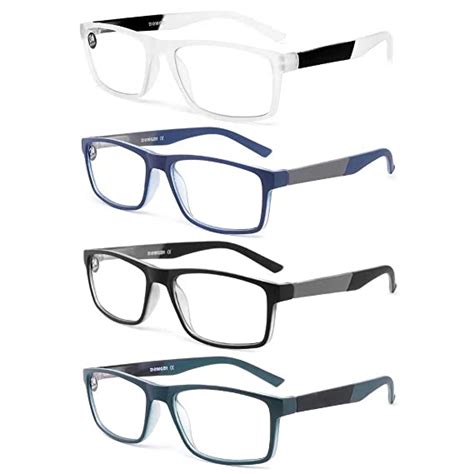 buy blue light blocking reading eyeglasses 4 pack computer readers for