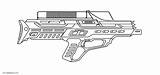 Nerf Blaster sketch template